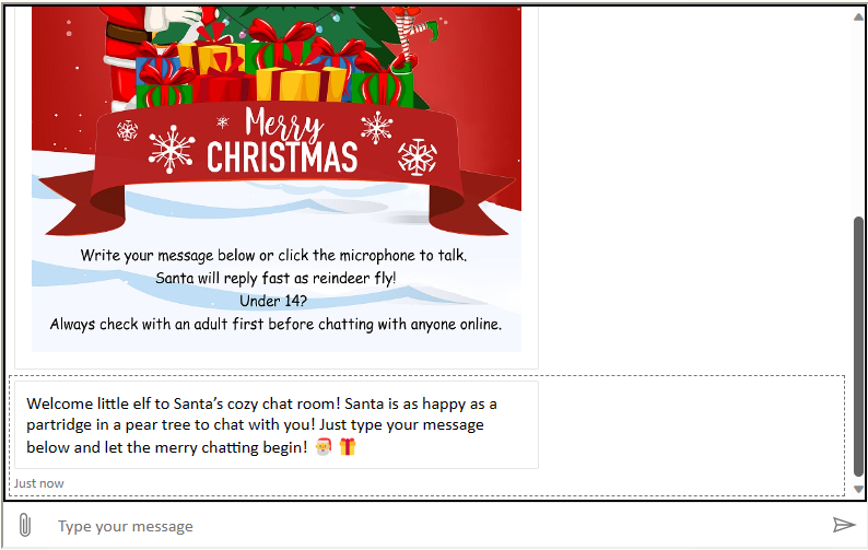 text Santa Claus